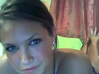 Tanned amateur with smooth skin in a zebra print bikini puts on a hell of a web cam show and strips down to her nude. She caresses her waxed pussy and starts to finger it as the camera rolls.