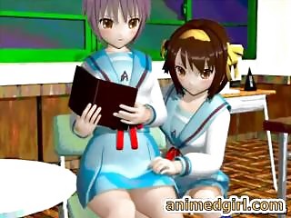 3D lady-boy manga coed oralsex and hard fucked in the classroom
