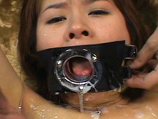 Ai Nananse gives blowjobs  acquires bukkake cumshots to her face  collects cum in a glass and in her throat and swallows it all up.