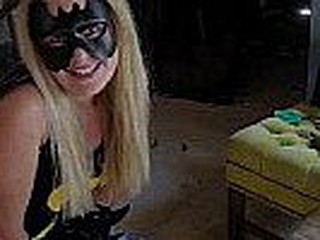 Who would have guessed that Batgirl had such great blow job talent!!! She swallows that big thropping knob and its cum like the true superhero she is and has the dude moaning in pleasure.